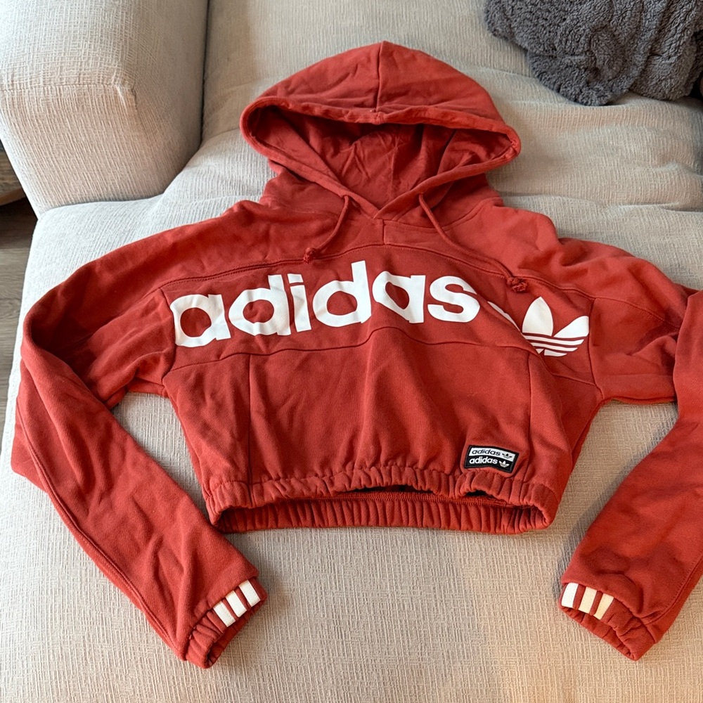 Adidas Scarlet Cropped Hoodie